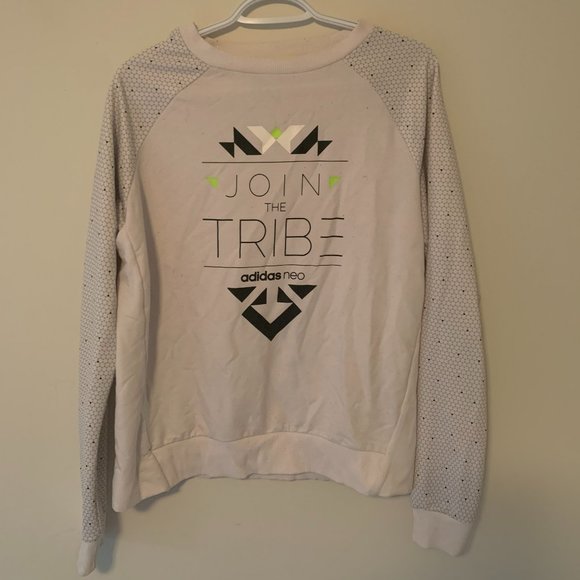 White Adidas Sweatshirt - Picture 1 of 2